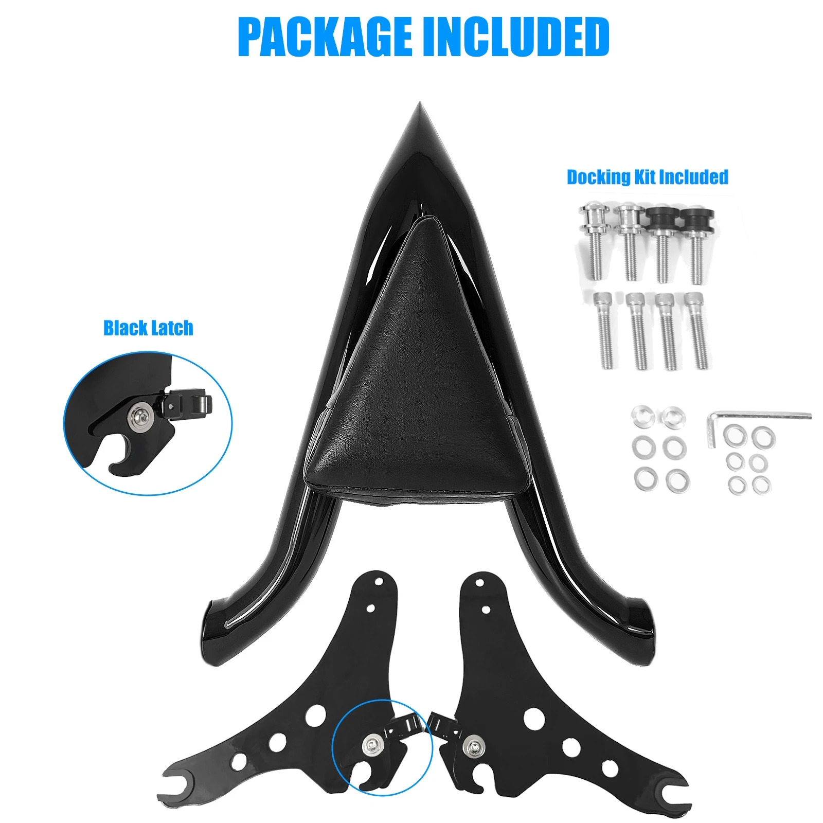 Motorcycle Rear Backrest Passenger Sissy Bar With Luggage Rack For Harley Softail Sport Glide FLSB Low Rider ST FXLR FXLRS 18-26 view 5
