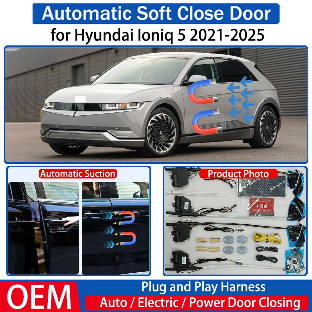 

for Hyundai Ioniq 5 2021 2022 2023 2024 2025 Car OEM Automatic Soft Close Door Electric Suction Kit Auto Power Closing System