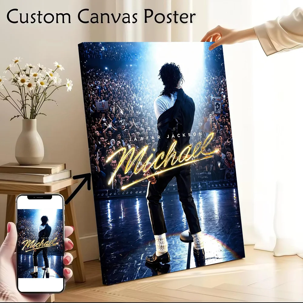 Jaafar Jackson as Michael Jackson on Stage Canvas Print Perfect Gift for Fans Lovers Personalized Wall Art Poster for Painting