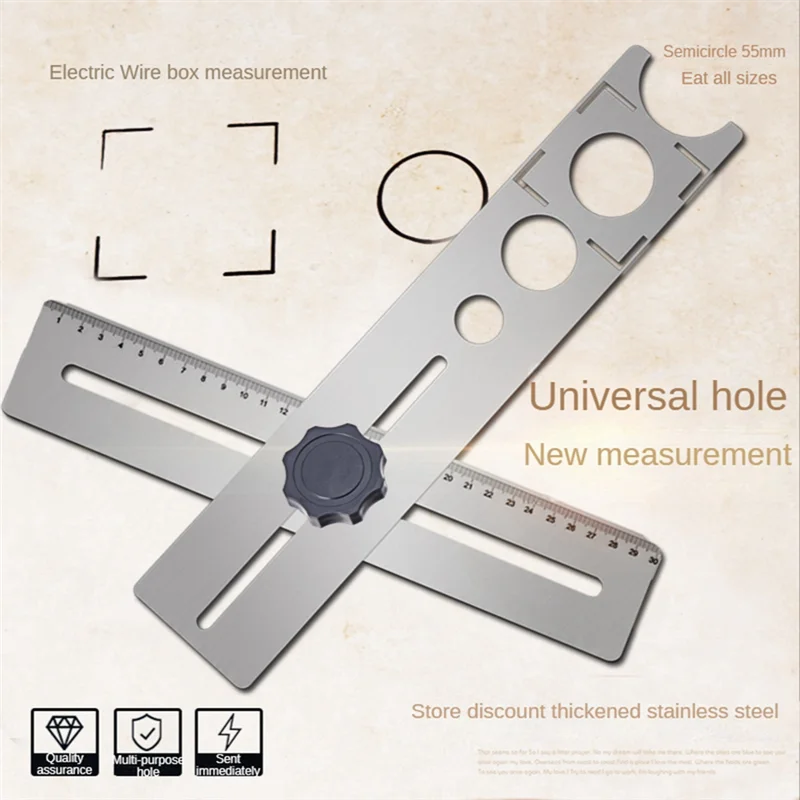 Tile Opening Locator Multi-Functional Universal Punching Measuring Tool