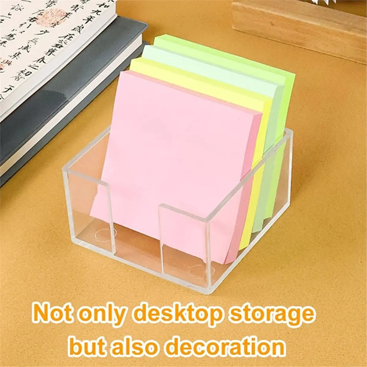 

【AT48】 NEW Acrylic Notepad Holder for Desk Organization, Clear Memo Dispenser