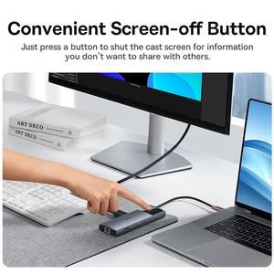 Baseus 10GBPS USB C HUB 4K 60Hz Tipo C a HDMI RJ45 Ethernet PD 100W para MacBook iPad Sumsang PC Tablet Teléfono USB 3.2 Gen 2 Hub 8 mejores ventas USB Hub 3.2 - №5