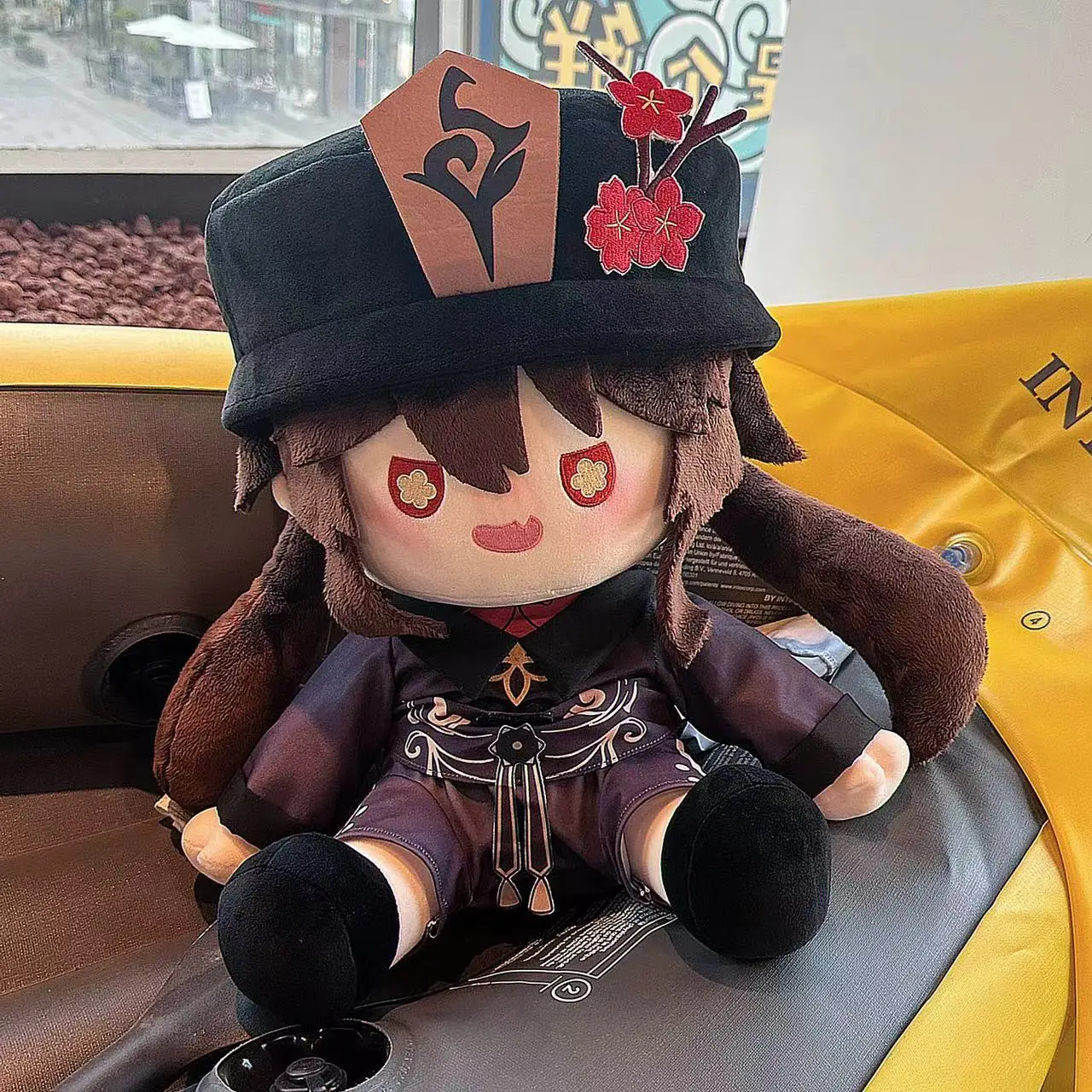 

40CM Hutao Doll Game Genshin Impact Cute Dress Up Plushies Pillow Sitting Posture Puppets Cosplay Collection Doujin Gifts