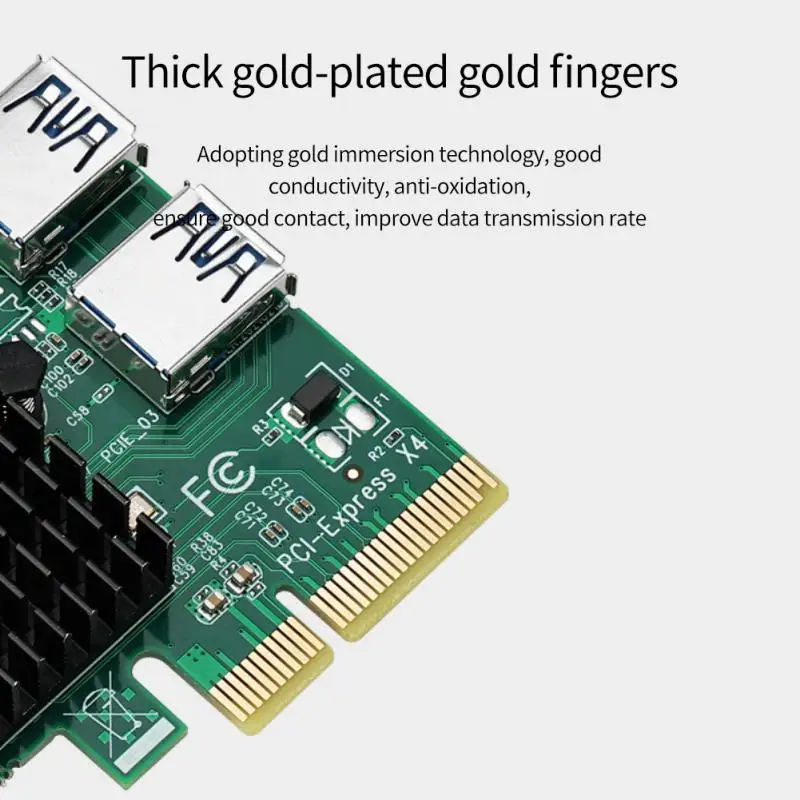 1x To 4x 16x Pcie 1 To 4 Extender Upgrade 1 Turni-express Pci-express Slot Multiplier Card Pci-e To Pci-e Adapter Pcie Converter