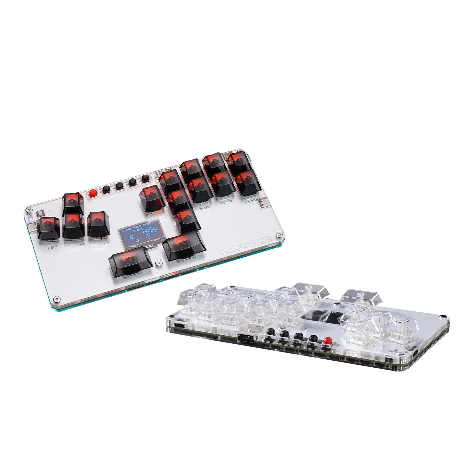 Hitbox Control Keypad W/ RGB LED 1MS Delay Ergonomic Design High Performance Socd Arcade Stick Keyboard for Gaming Device Gamers