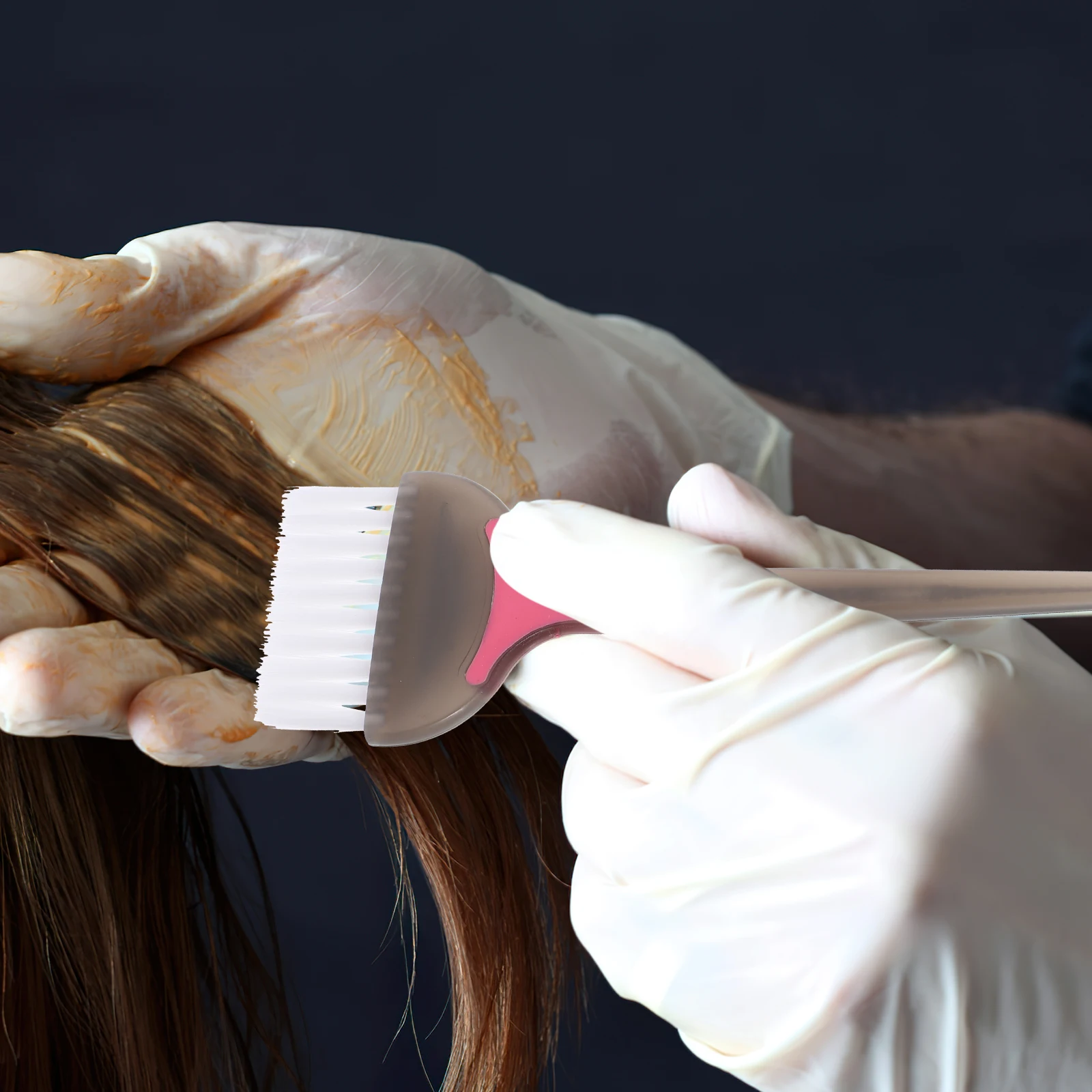 

2 шт., расческа для окрашивания волос, аппликатор для краски волос, прочные салонные инструменты премиум-класса, длинная ручка для равномерного распределения цвета