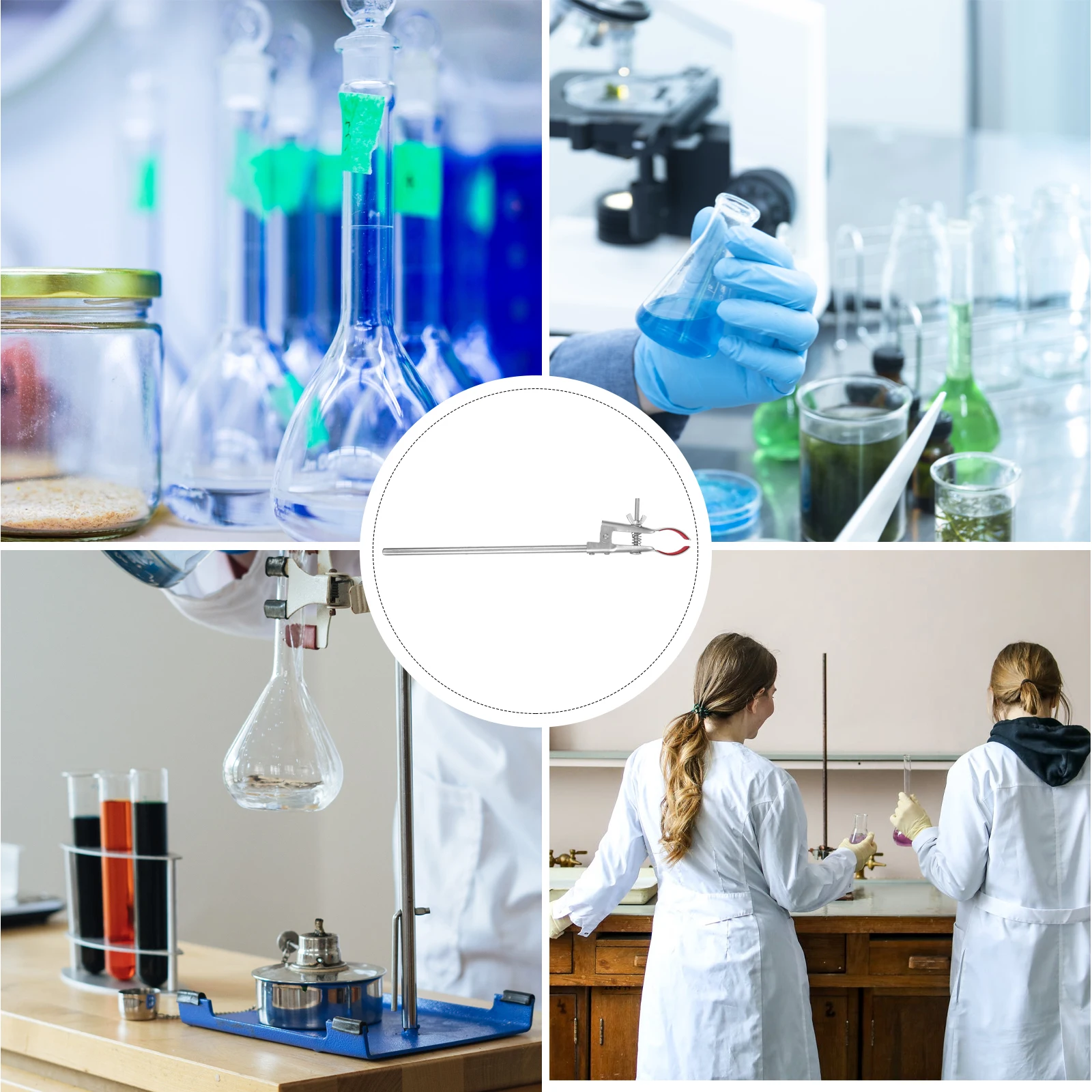 

Extended Flask Clip Tube-clamp Beaker Flasks Clamps Test Tubes Laboratory Three-jaw