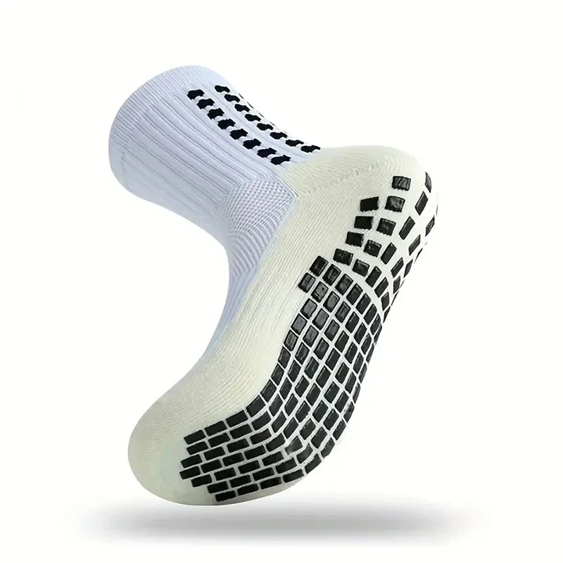 2 Paar rutschfeste Fußballsocken für Herren und Damen, Sportsocken, verdickt, atmungsaktiv, bequem, für Fußball, Basketball, Laufen, Grip-Socken – Detail 13