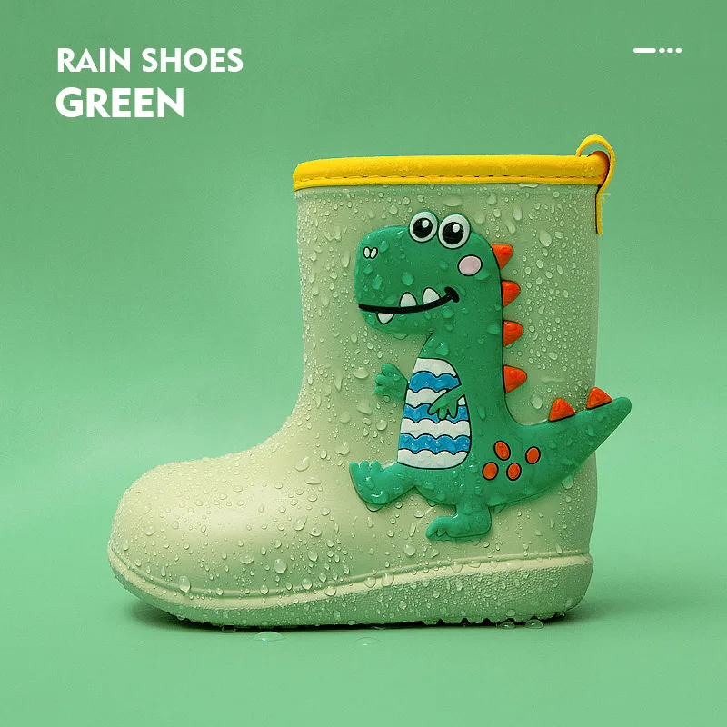 Children Dinosaur Rain Boots Kids Girl Boy Waterproof Toddler Rainboots EVA Non-slip Outdoor Cartoon Rubber Water Shoes Boots