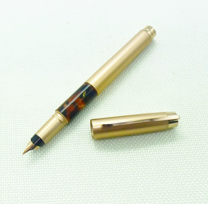 Imagem -03 - Fuliwen-prata Antiga Estudante Caligrafia Pen High End Business Metal Pen 815