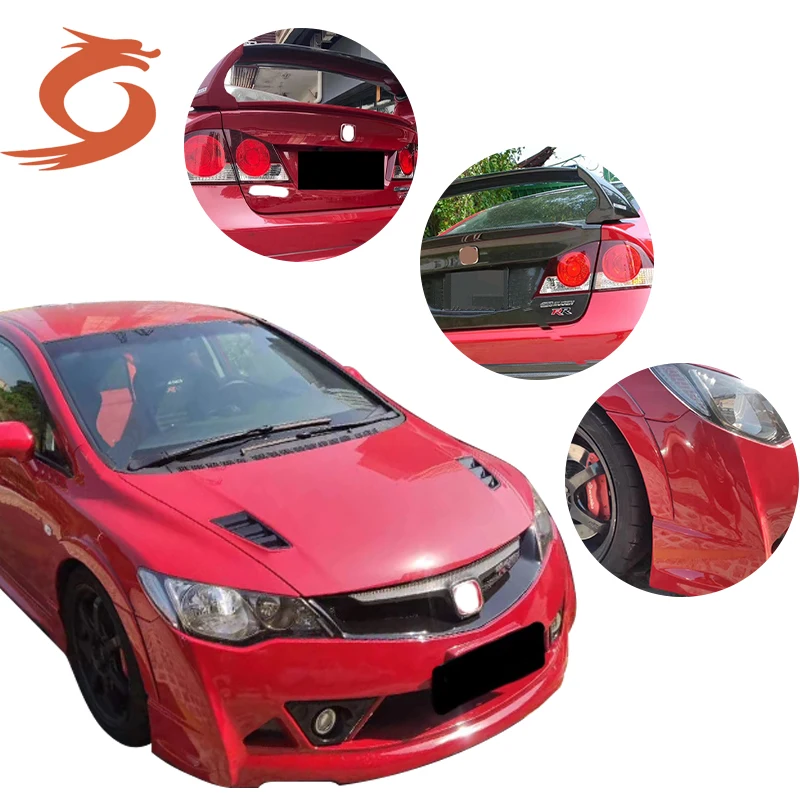 Apollo High Quality Large Surround Auto Body Kit For Civic Modification Upgrade FD2 RR Model Front And Rear Bumper 2006-20