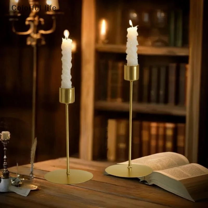 حاملات شموع بار لتزيين الحفلات، تصميم معدني أوروبي أنيق لحفلات الزفاف ومساحات المعيشة