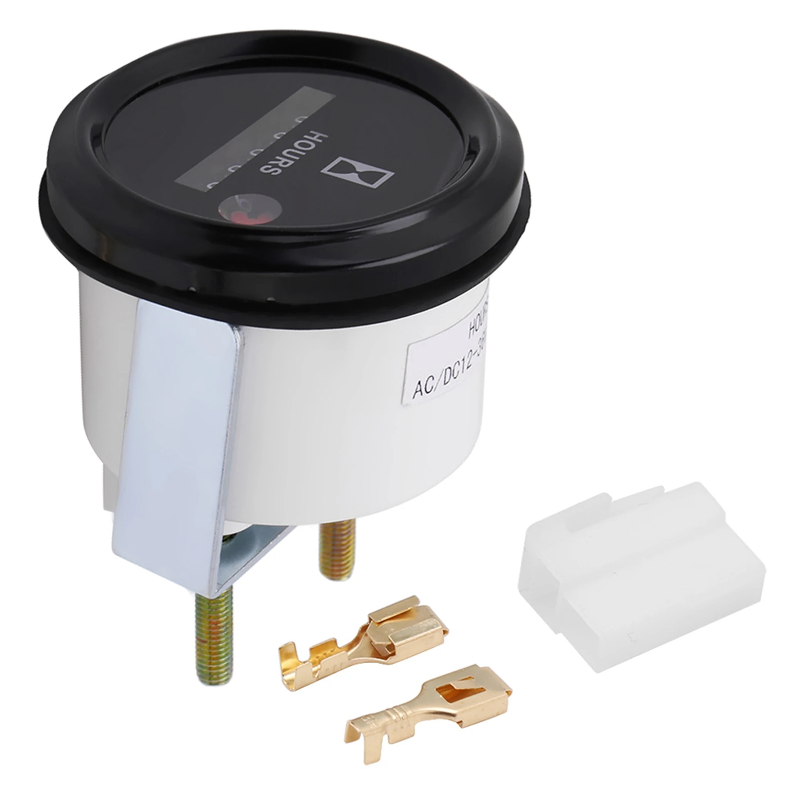 12‑36V AC 6桁の正確な丸型クォーツアワーメーターゲージテスター、ボート、車、トラックのエンジンアワーメーター用