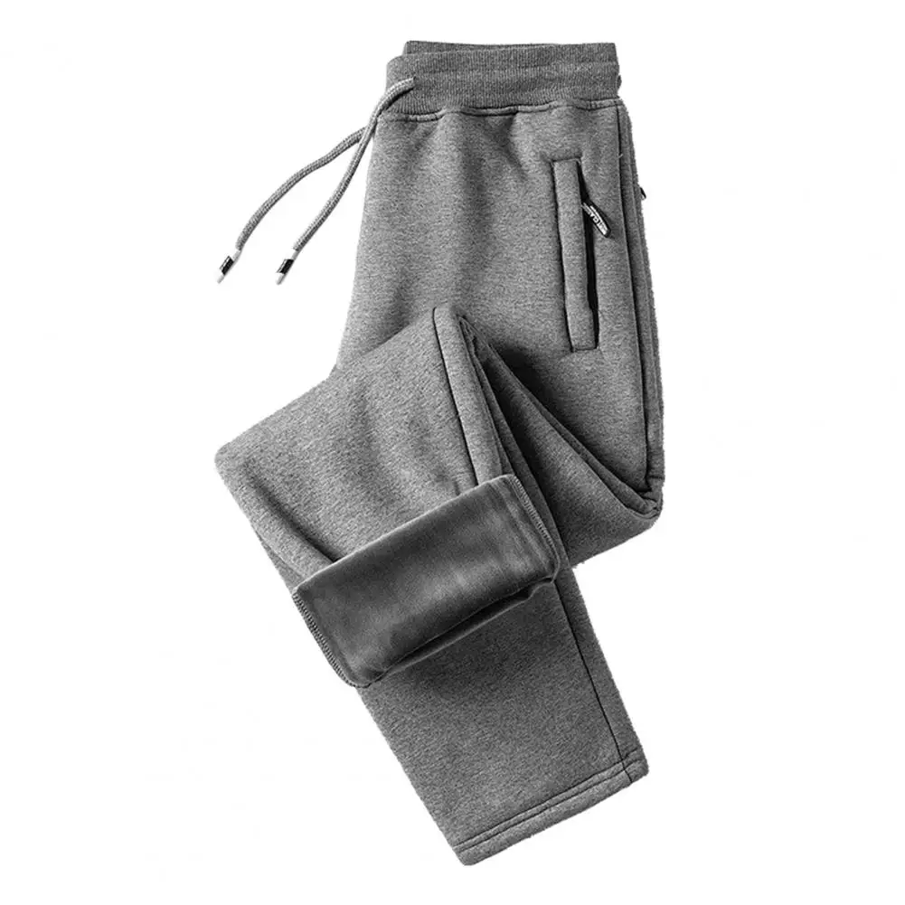 Plush Ankle Tied Sweatpants Men Pants Thick Casual Pants Spring Autumn Sports PantsMen's Oversized Loose Straight Leg Long Pants