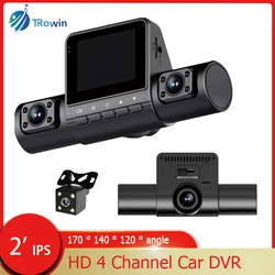 1 PCS Dash Cam 4Channel 1080P Driving Recorder HD1080P Front Inside Rear View Infrared Night Vision Car Charge Reversing  Camera