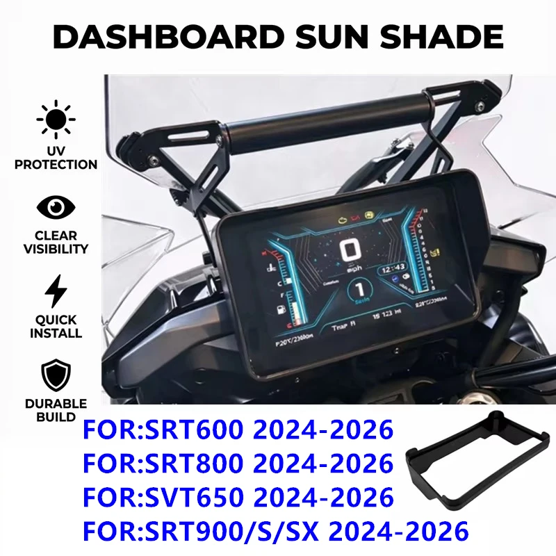 FOR QJMOTOR SRT 600SX 550SX 800X 900SX SVT 650 TRK 902X Sun Visor Cover Instrument Screen Sunshade Guard Protection Dashboard