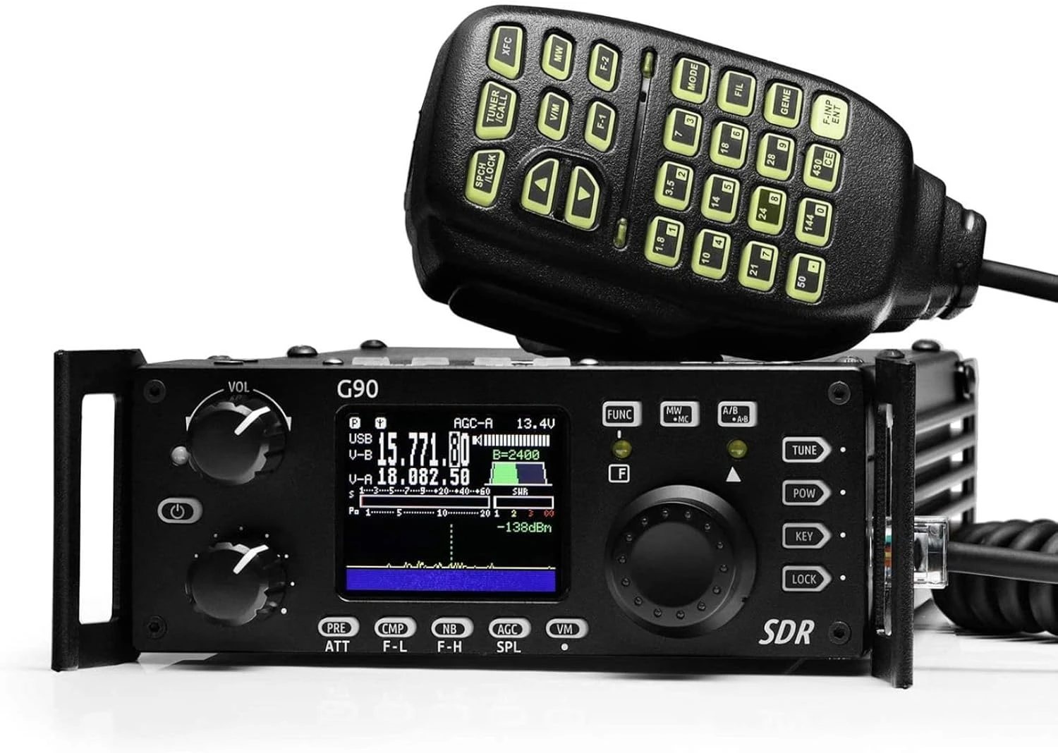 Transceiver 20W SSB/CW/AM/FM SDR Structure with Built-in Auto Antenna Tuner