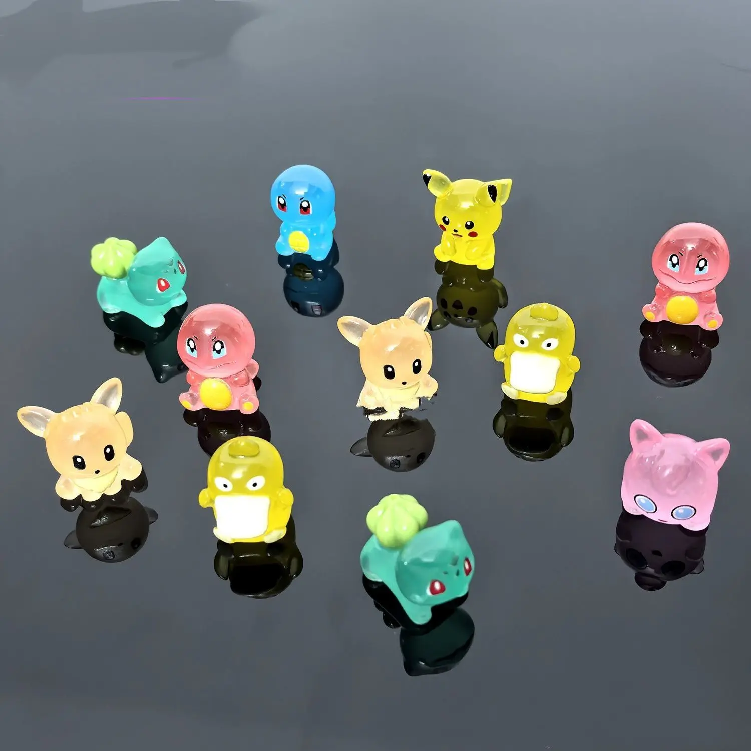 7-teiliges Set Pocket Monsters Anime-Figuren, niedliche Modelle, Kawaii-Statuen, Schreibtischdekoration, Ornament, Sammlerstück, Geburtstagsgeschenk – Detail 4