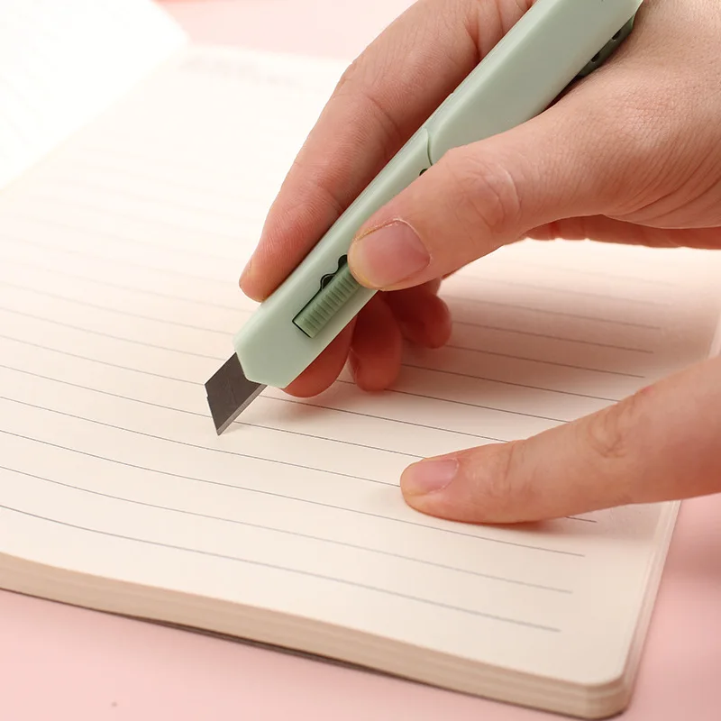 Creative Handbook Utility Knife Portable Paper Cutter Office Stationery Pen Shape Dual-purpose Small Scissors