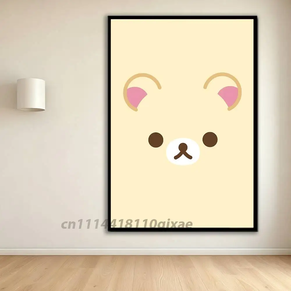 Cute R-Rilakkumas-S Bear Classic Wall Art Canvas Print Poster Suitable for Home Living Room Decoration Painting