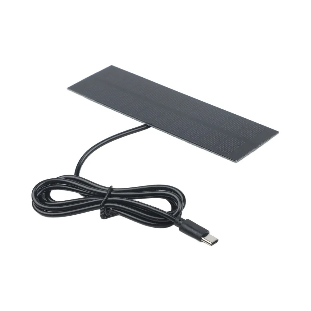 1W Portable Solar Panel with 5V USB-C Output for Powering For Mobile Phones and Supporting Small-Scale Solar Lighting Setups