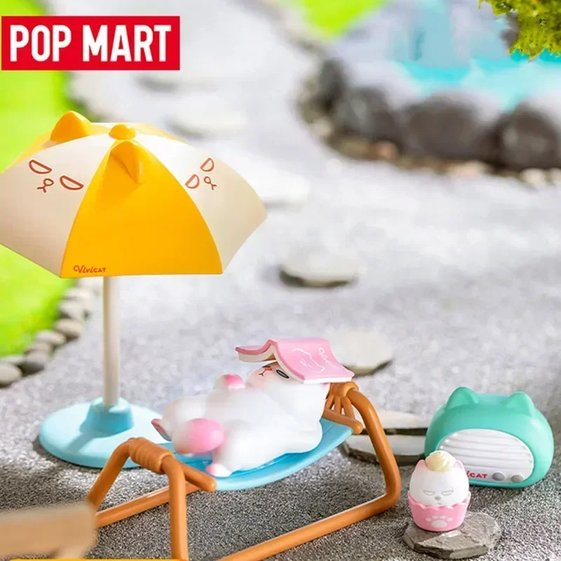 Pop Mart Vivicat Garden Life Series Blind Box Guess Bag Mystery Box Zabawki Lalka Urocza Figurka Anime Ozdoby na Biurko Kolekcja