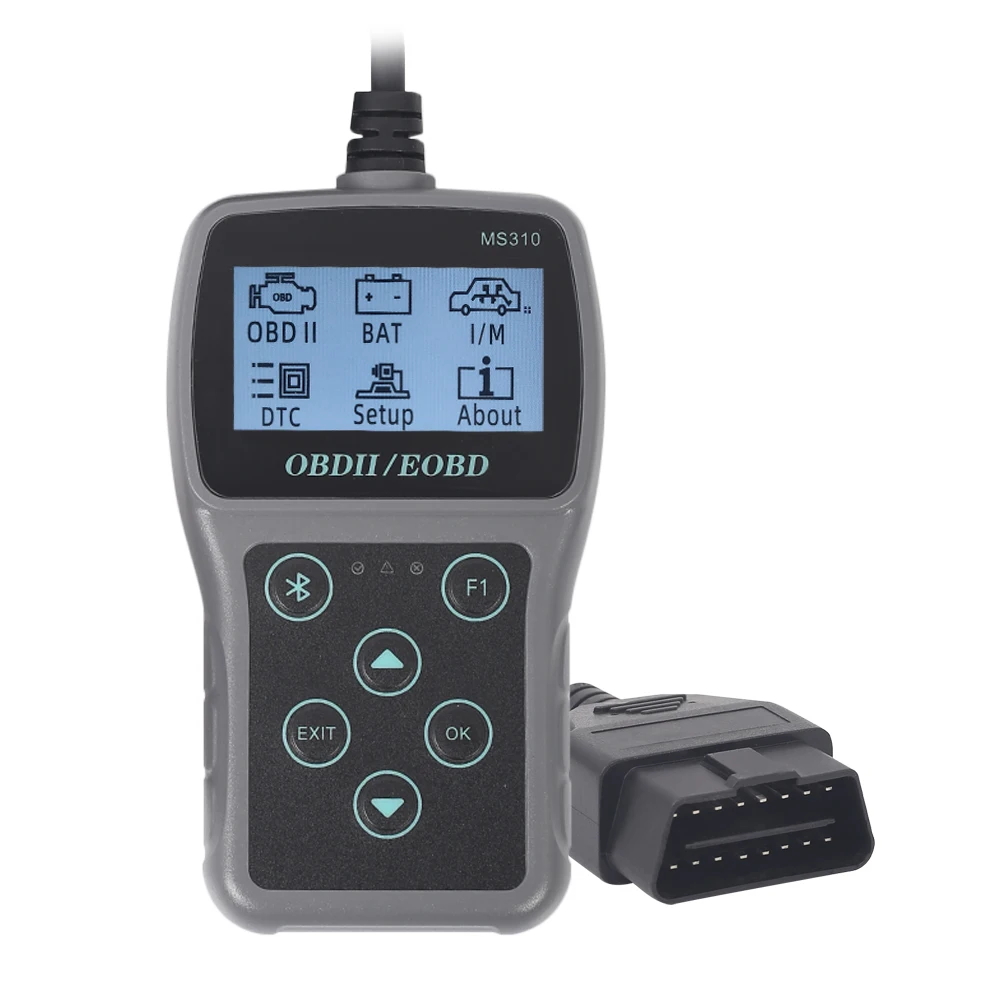 

OBD2 Автомобильный диагностический сканирующий инструмент MS310 2,4-дюймовый экран ABS-материал, считыватель кодов неисправностей, тестер батареи в комплекте - новая программная версия