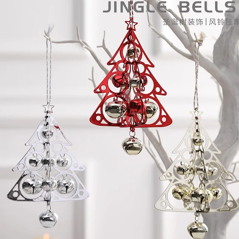 Nordic Christmas tree bell pendant shop decoration Christmas decorations Store scene decoration wind chime trinkets