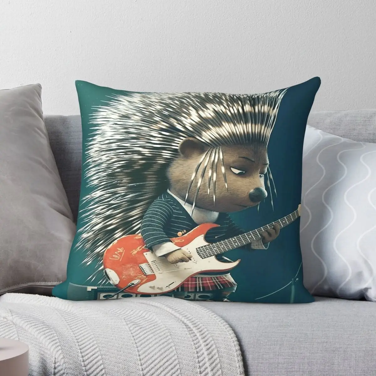Sing Movie Ash Square Pillowcase Polyester Linen Velvet Creative Zip Decor Home Cushion Cover