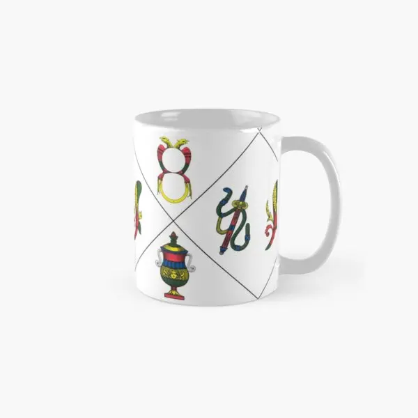 Italian Playing Card Aces Classic  Mug Cup Photo Drinkware Design Coffee Simple Tea Image Picture Gifts Printed Handle Round