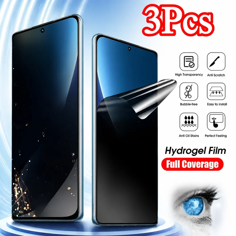 3 шт. гидрогелевой пленки для конфиденциальности для Infinix GT 10 Pro, 20 Pro, 30. Антишпионская защитная пленка для экрана Infinix GT 30 Pro, 50 Pro HD.