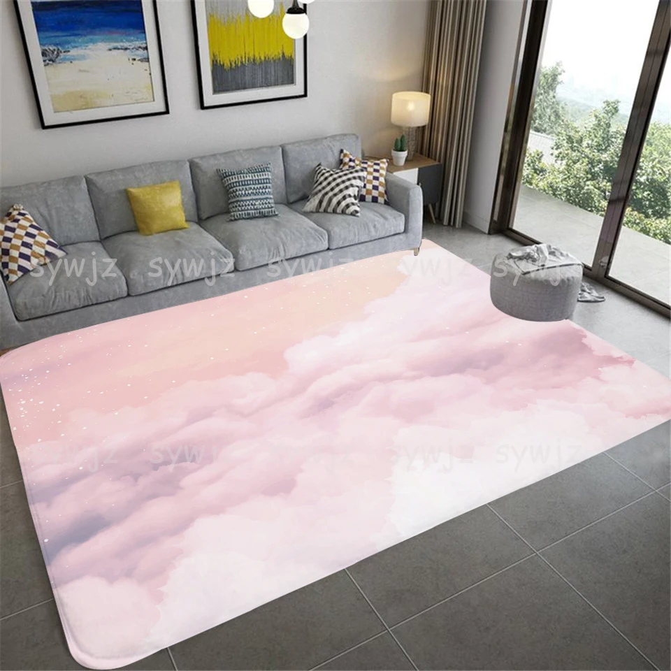 Sugar Cotton Pink Series Cloud Living Room Floor Mat Bedroom Room Decoration Door Mat Carpet Non-slip Mat Bathroom Floor Mat