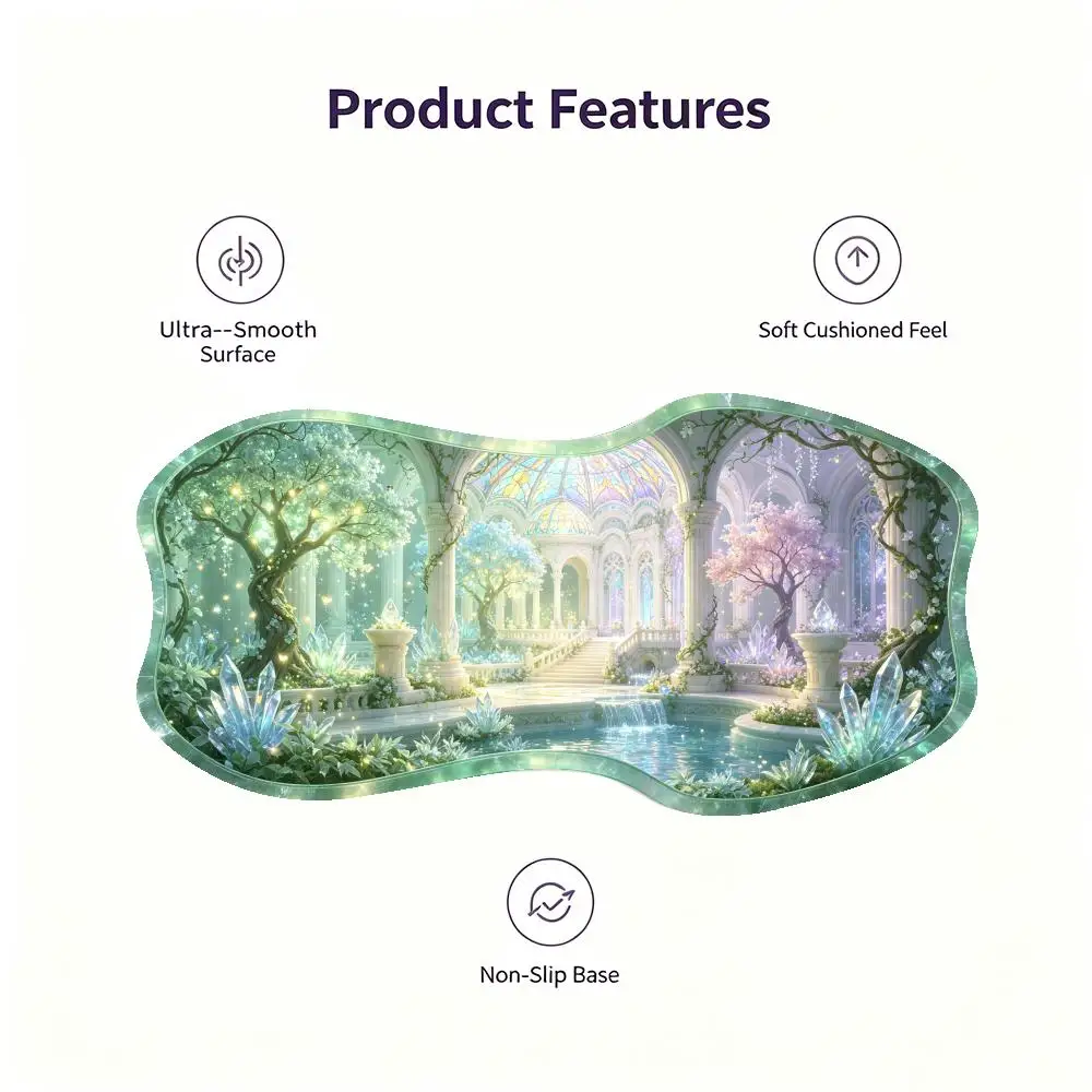 Ice Dome Aurora Special Shaped Mouse Pad Smooth Cloth Surface Creative Large Size For Winter Style