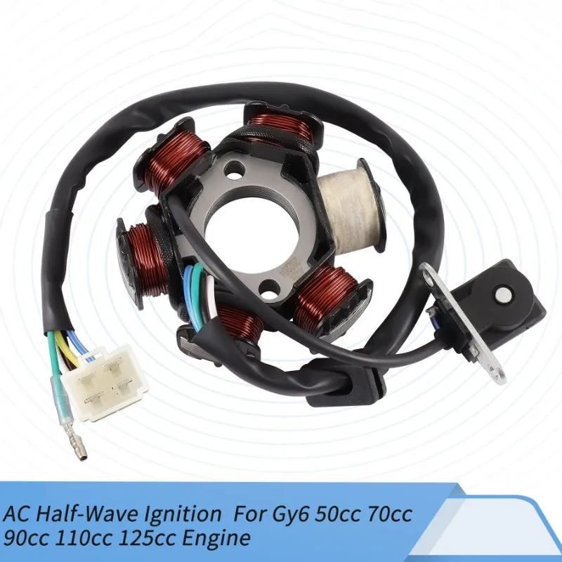 Bobina de Estator Magnético Superior para Motor de Motocicleta GY6 50cc - Generador, Accesorio para Motocicleta Todoterreno