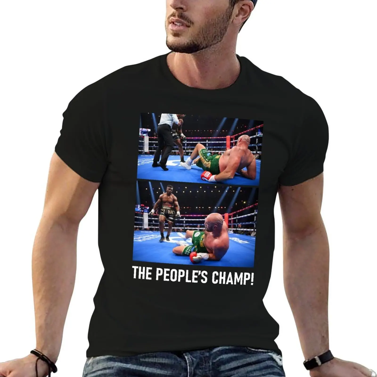

Tyson Fury v Francis Ngannou: knock down The people's champ! T-Shirt man t shirt designer funny t shirts dark humor T-Shirt