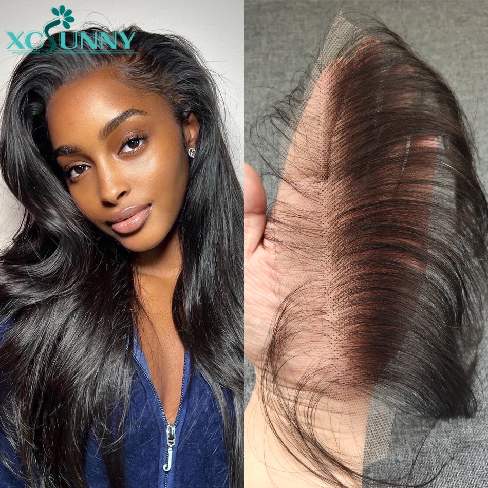 Straight HD Lace Hairline With Baby Hair For Men And Women 6x1inch Transparent HD Lace Edges Natural Hairline Human Hair