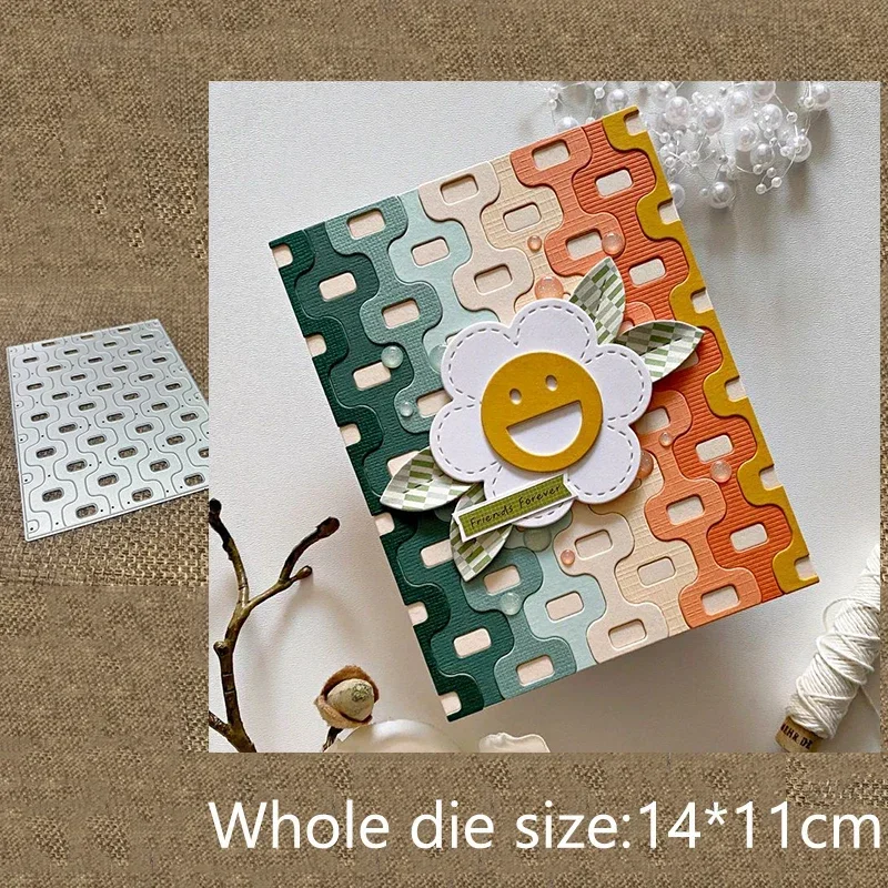 

XLDesign Craft Metal stencil mold Cutting Die chain pattern background scrapbook die cut Album Paper Card Craft Embossing