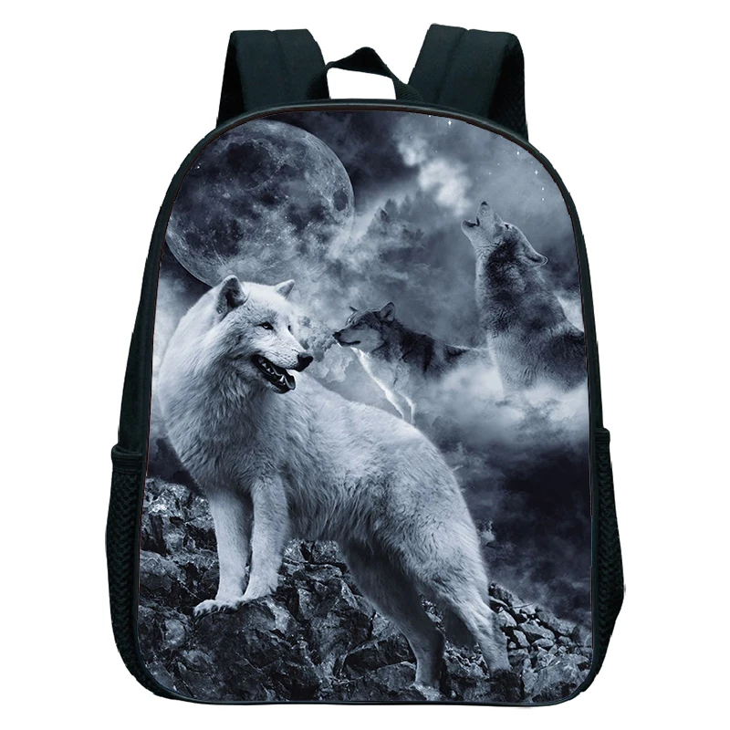 Tier Wolf Rucksack Kinder Kindergarten Rucksack heulen Wolf drucken Schul rucksäcke Jungen Mädchen Schult aschen kleine Bücher tasche Mochila