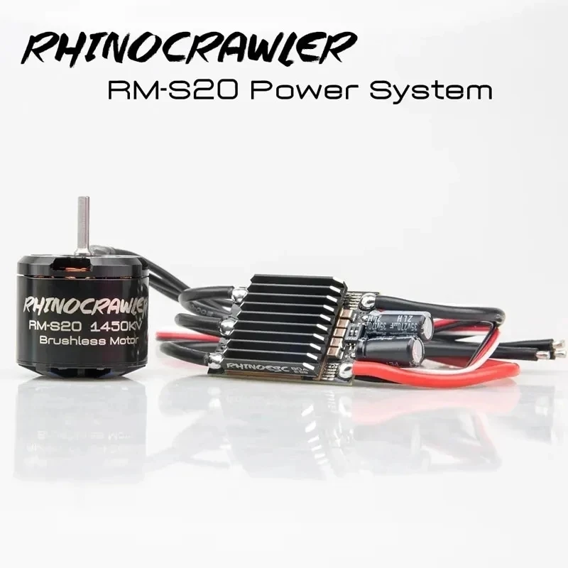 Rhino ESC AM32 Crawler Power System 540 RM-S20 Brushless Motor Combo 80A For LCG Chassis Axial SCX10 Traxxas TRX-4 MOA RC Car