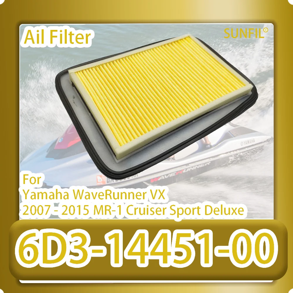 

6D3-14451-00 Air Filter for Yamaha WaveRunner VX 2007 - 2015 MR-1 Cruiser Sport Deluxe