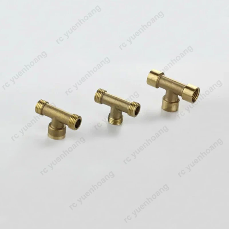 1 Uds M14x1.5 M22x1.5 conector de tubo de rosca interior/exterior en forma de Y tipo T junta en T de cobre accesorio de cuatro vías para pulverización de pesticidas