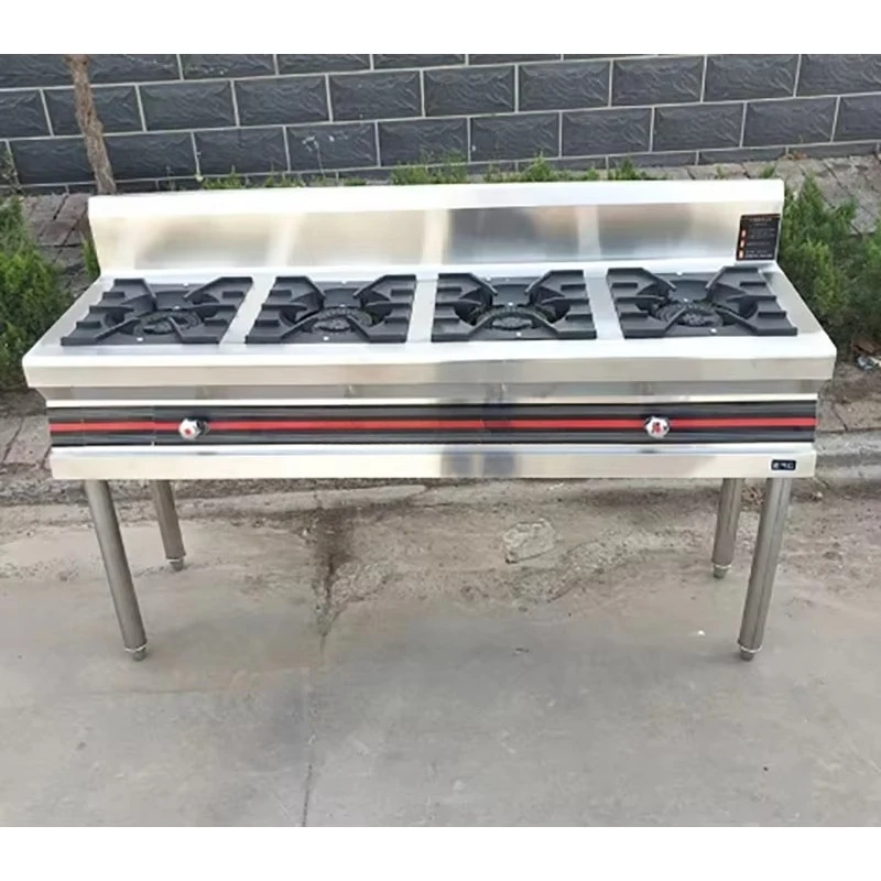 Commercial Step Type Gas Range Heavy Duty Gas Stove for Restaurant Use
