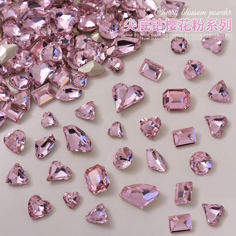 

10pcs Nail Art Rhinestones Diamond 6*10mm 12 Types Big Glass Crystal Pointed Back Rhinestones Gem Stone for 3D Nail Decoration