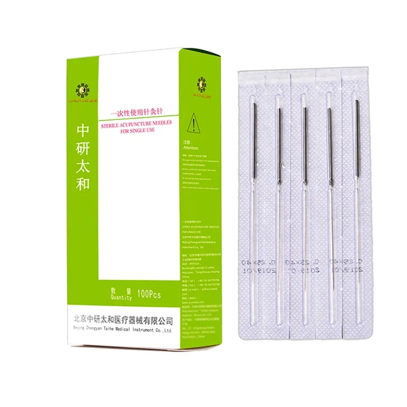 ZHONGYAN TAIHE 100 Pcs Acupuncture Needle ALL Size Disposable Sterile Sharp Acupuncture  Beauty 1 BOX Massage Sterilze Needle