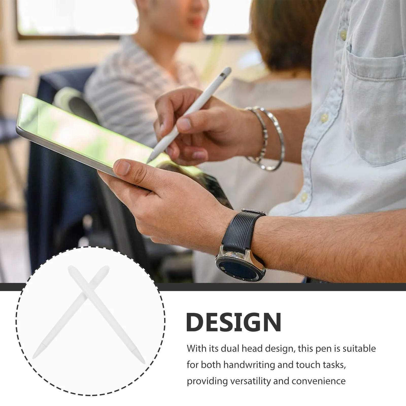 2 قطعة شاشة الأشعة تحت الحمراء السبورة قلم ستايلس المزدوج رئيس عالية الدقة اللمس القلم للسبورة الإلكترونية السلس الكتابة الرسم #4
