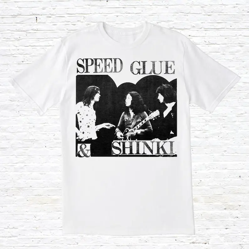 Speed Glue & Shinki O-Neck camiseta de manga curta, camiseta casual masculina, camiseta feminina regular de ajuste