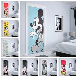 Disney akwarela mickey mouse style naklejki na drzwi wodoodporne naklejki Graffiti Wall sztuka dekoracyjna Decor DIY kreskówka naklejka ścienna