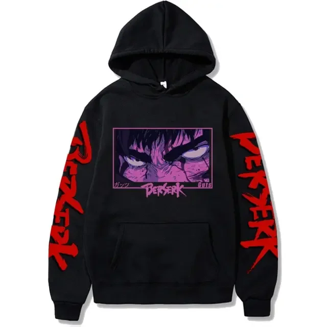 Men Fashion Berserk Hoodies Harajuku Guts Eyes Graphic Hoodie Berserk Shop Sweatshirts Women Pullover Corridos Tumbados Hoodies