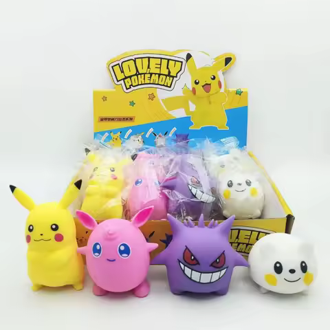 Best-selling Pokemon stress-relieving, Pikachu creative animal and funny toys, children's companion toys, birthday gifts