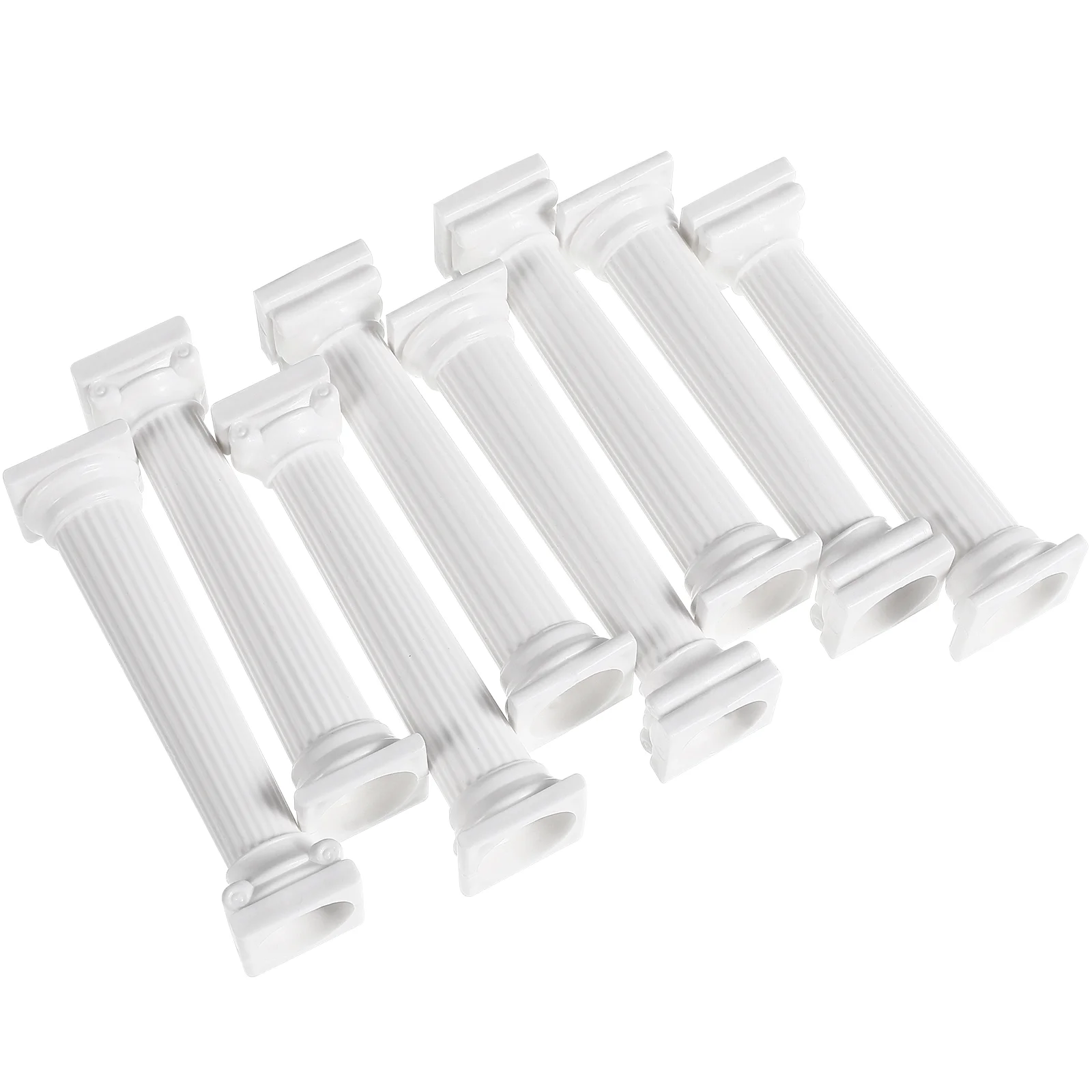 

8 Pcs Roman Pillar Cake Stand Holder with Lid Separator Rod Display Supports Plastic Tier Baby Dessert